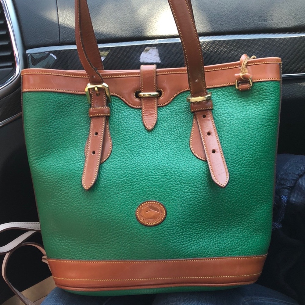 Vintage Dooney and Bourke green handbag